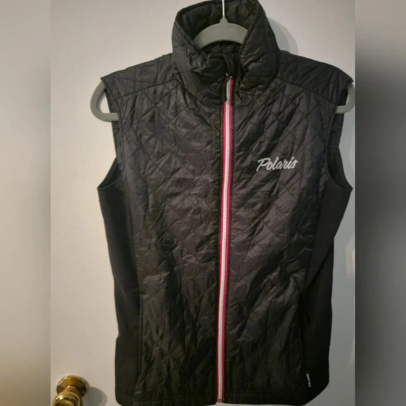 Polaris Womens SZ Medium Riding Vest Nylon Zip Pockets Lightweight Winter Snow - Picture 1 of 5